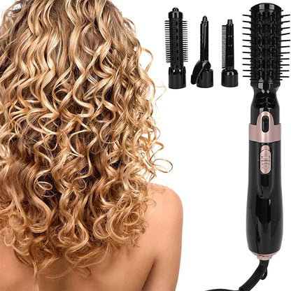 Hot Selling Professional 4-In-1 Hot Air Brush Portable High-Power Curly Hair Hot Air Comb Salon Women'S Styling Tool.