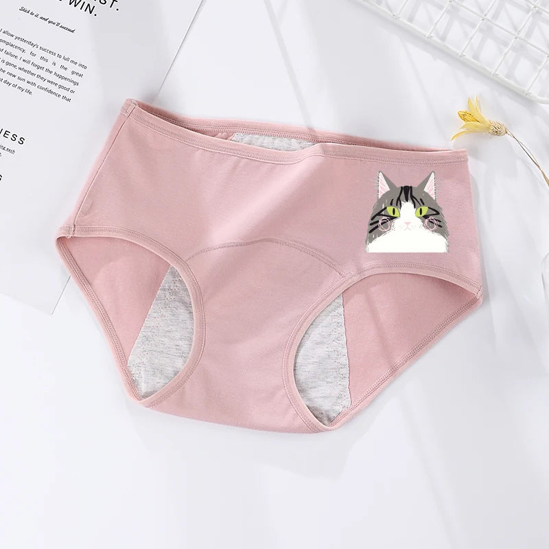Women's menstrual briefs large flow postpartum water absorption leakproof briefs women's pure cotton menstrual briefs lingerie
