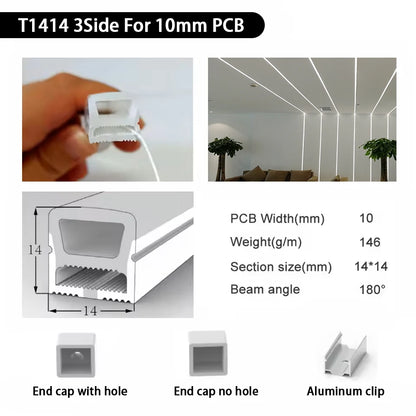 IP67 Waterproof Led Neon Silicone Flexible Light Tube Suitable for 5mm 8mm 10mm 12mm PCB WS2812B WS2811 5050 RGB Light Strip.