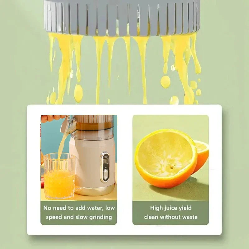 Electric Orange Juicer Portable 600ml Original Citrus Fruit Juice Extractor Lemon Squeezer Machine Smoothie Blender USB Charge.