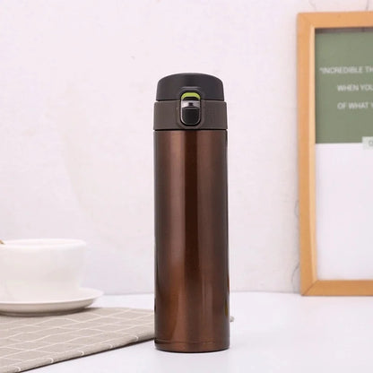 Students Go To School Thermos Cup Creative Bullet Cover Direct Drinking Water Cup Simple Solid Color Durable and Practical.