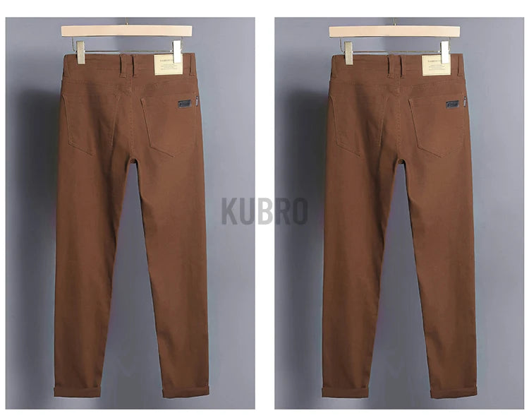 Fashion Loose Straight Business Casual Stretch Denim Pants Male Brand Trousers 3 Colors Plus Size Mens Clothing Slim Jeans 28-44