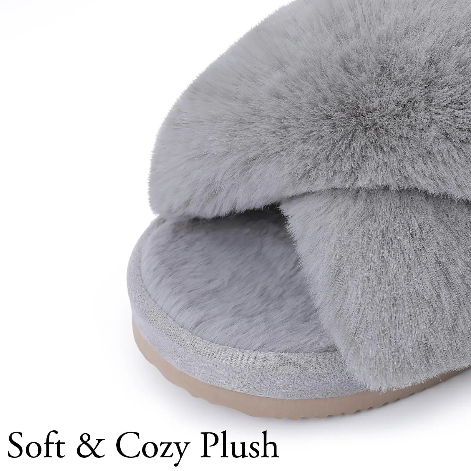 Litfun Fashion Fur Slippers For Women Winter Soft Bottom Cozy Fur Flip Flops Female Indoor Home Fluffy Short Plush Fuzzy Slides.