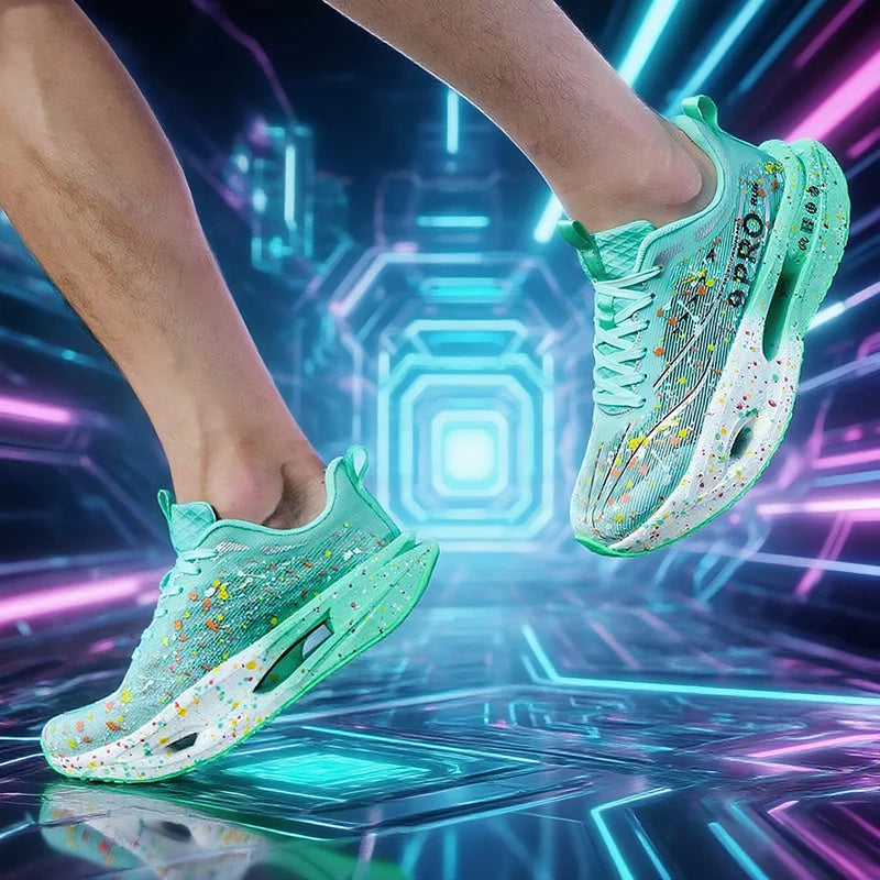 New Soft Sole Cushioning Men's Running Shoes for Women High-quality Road Jogging Shoes Light Comfy Sneakers Reflective Night Run