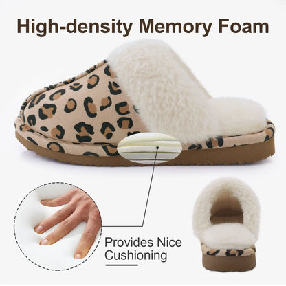 Kidmi Winter Men Plush Slippers Suede Fuzzy Soft Fluffy Collar Lining Men Slippers Indoor Warm Furry Fur House Flat Men Shoes