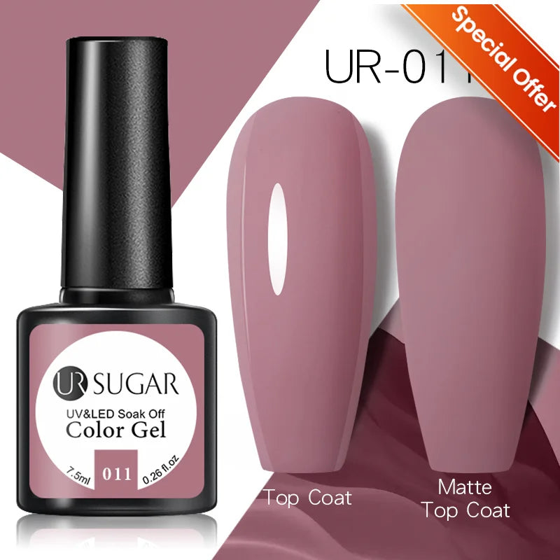 UR SUGAR 7/7.5ml Summer Blue Silver Gel Nail Polish Semi Permanent High Quality Soak Off UV LED Varnishes Nails Art Manicure