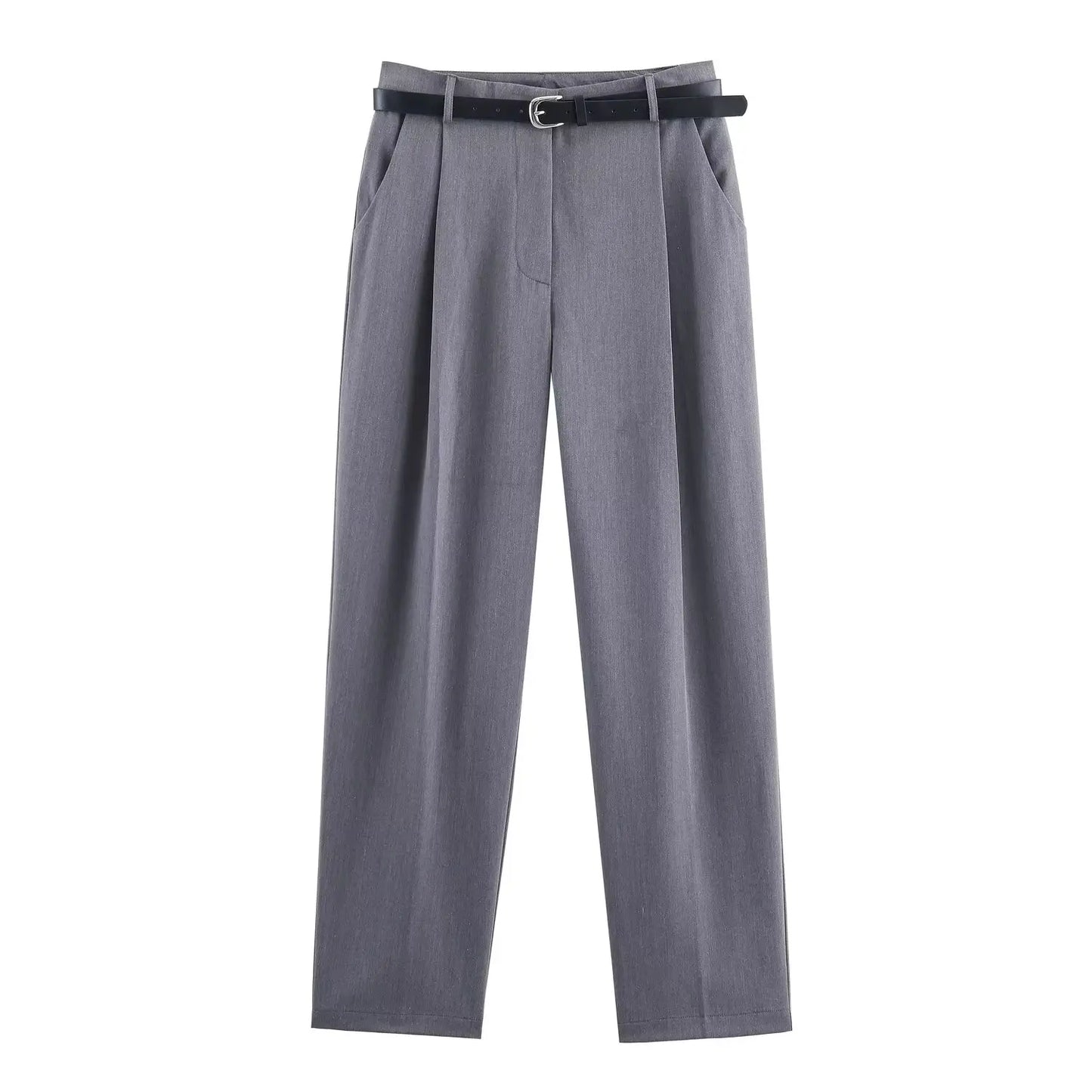 HH Frau Mode Vielseitige Lange Ärmel Zweireiher Tasche Dekoration Blazer + High Street Casual Pendeln Hose 2-teiliges Set