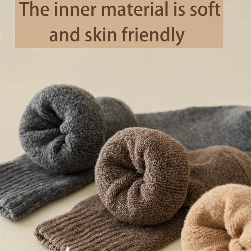 MuqiNush 5 Pairs  Socks Men Women Ankle Knee-High Sport Athletic Running Cycling Socks Winter Warm and Thick Fashion For Daily.