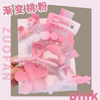 Matte Flower Hair Grips Set for Women Fairy Style Fresh Sweet Headwear for Updo Hairdo Back of Head Hair Accessories