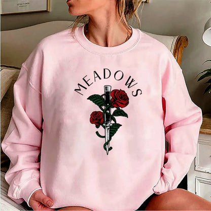 Zade Meadows Sweatshirt Run Little Mouse Hoodie Haunting Adeline Sweater Retro Dark Romance Jumper Unisex Book Lover Sweatshirts.