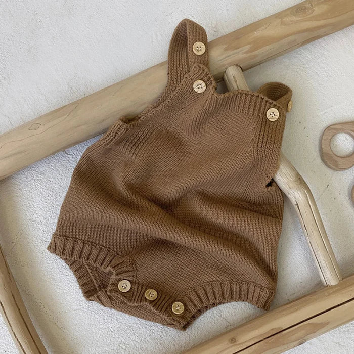 2024 neue Herbst Neugeborenen Baby Mädchen Jungen Stricken Bodys Ärmel Einfarbig Gestrickte Infant Baby Overall Baby Kleidung.