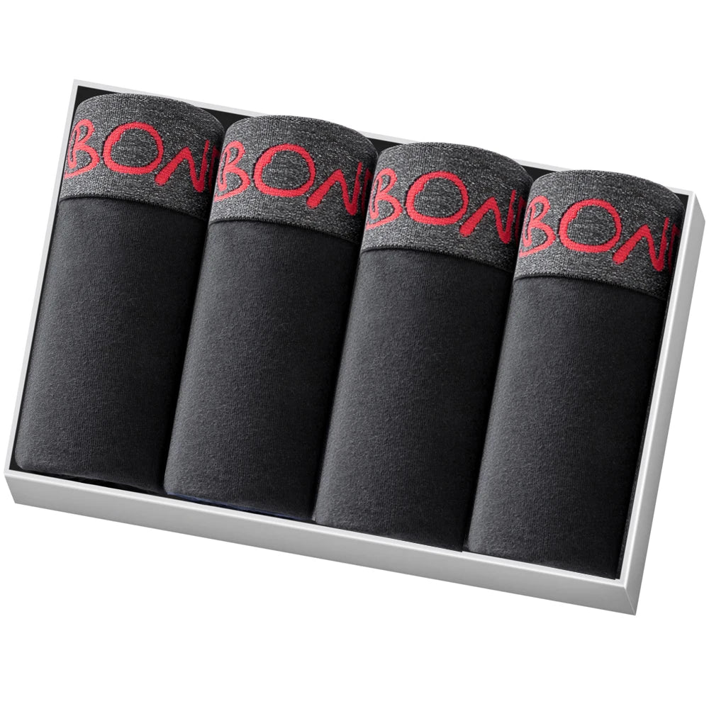 4 stücke Mann Unterwäsche Baumwolle Boxer Shorts Sexy Unterhosen Slip Herren Boxershorts männer Höschen Pack Marke