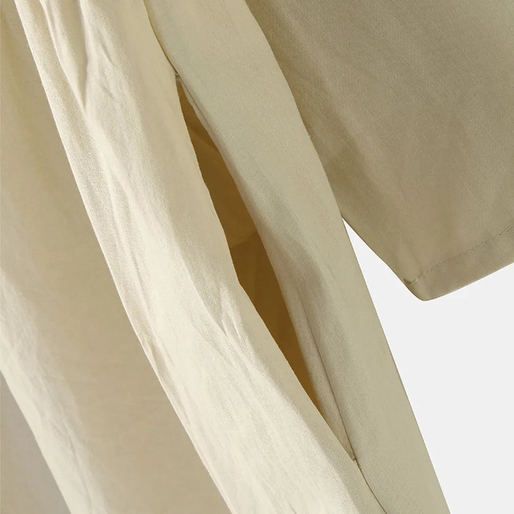 Women's Elegant Solid Cotton Robe Femme 2022 Spring Autumn Bohemian Maxi Dress ZANZEA Casual Long Sleeve Shirt Dresses Oversized