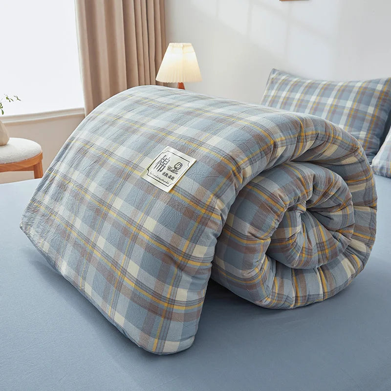 nordic quilt cotton 100% double bed comforters winter comforters King size duvet 220x240 cm winter Plaid comforter queen single.
