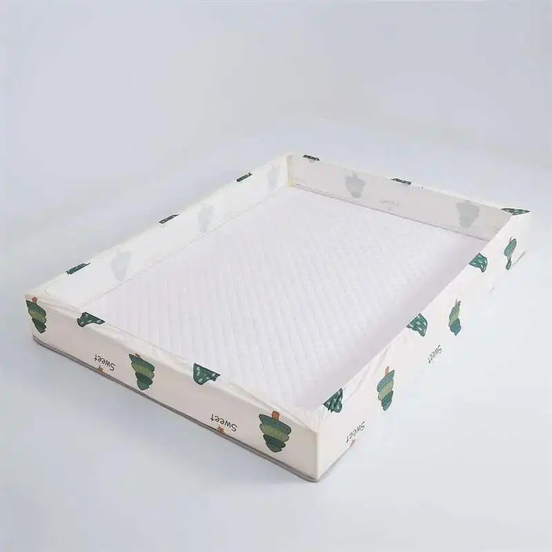 Quilted Mattress Cover 150x200cm - Thick Skin-Friendly Fitted Sheet, 매트리스커버 Breathable Bed Covers (Pillowcase Sold Separately).