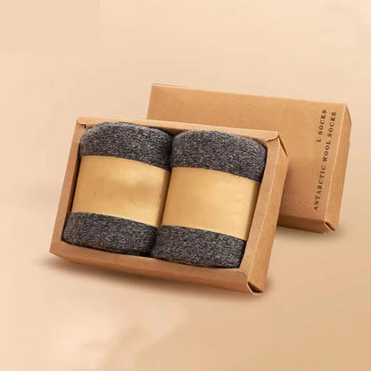 2Pairs/Men's Socks Super Thick Wool High Quality Merino Wool Socks Business Fall Winter Comfortable Mid-leg Socks Large Size Men