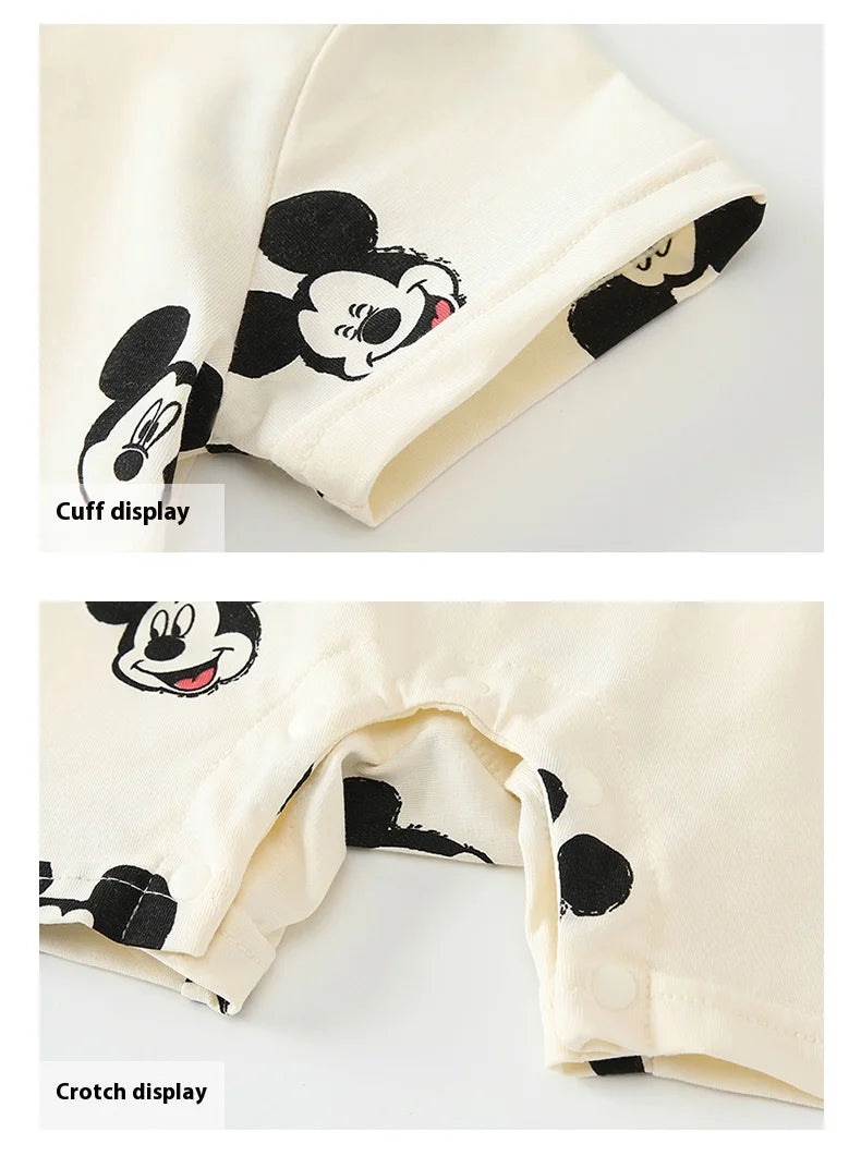 Sommer Neugeborenen Baby Jungen Mädchen Pullover Body Mickey Kleinkind Cartoon Maus Kurzarm Strampler Beiläufige Lose Baby Kleidung.
