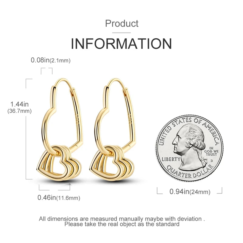 Yellow Gold Starlight Hoop Earrings For Girl Sparkling Classic Snakebone Multi-loop Earrings Star Moon 925 Silver Women Earring