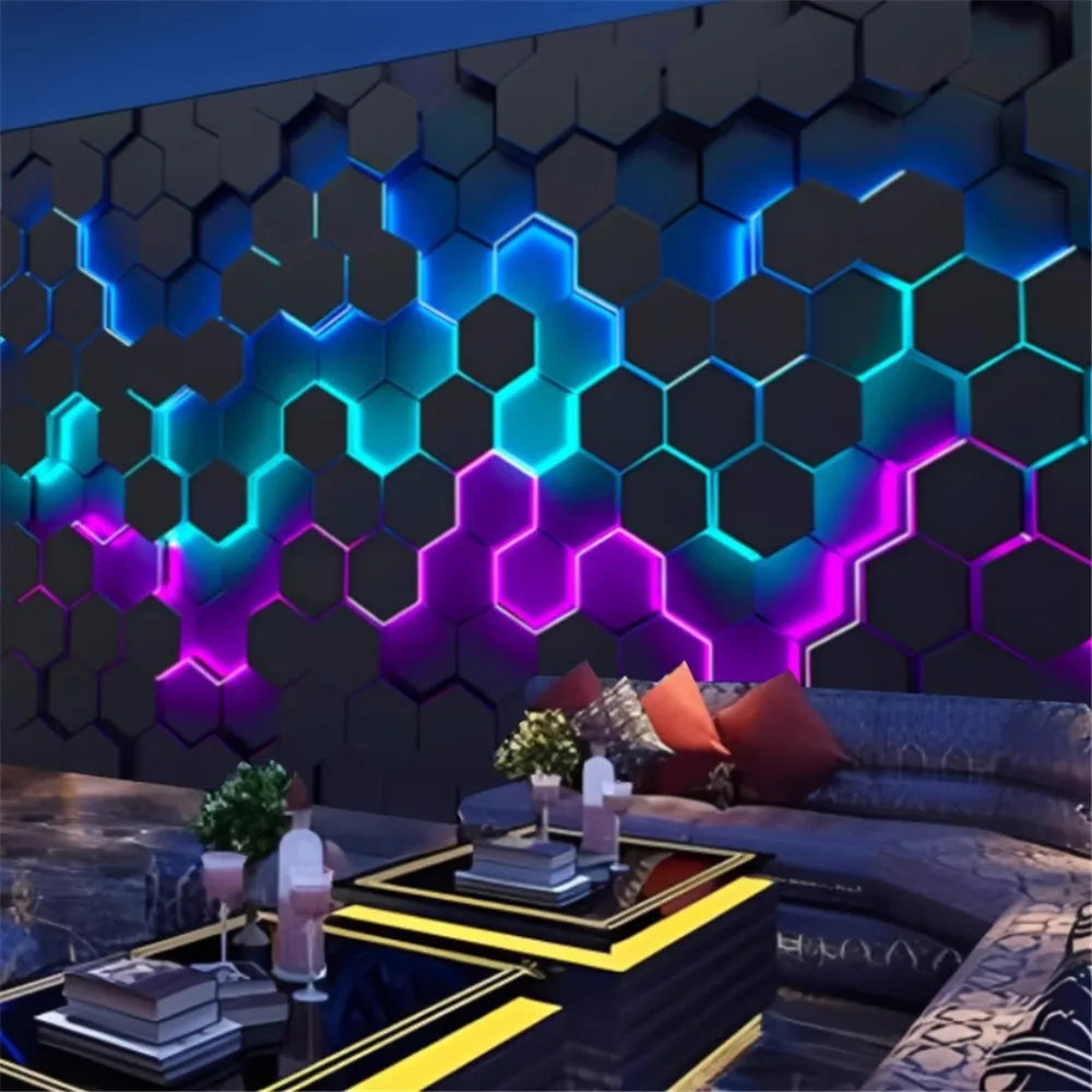 Benutzerdefinierte papel de parede 3d hintergrund Geometrische figur beule tapete friseur büro rezeption wand papier heimwerker