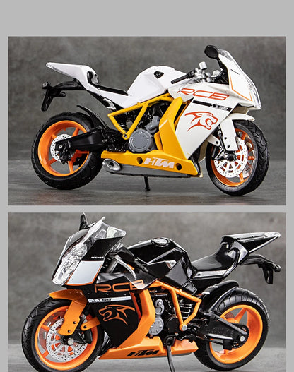 1:12 Scale KTM RC8 Alloy Motorcycle Model Diecast Car Toys for Boys Birthday Gift Toys Car Collection.