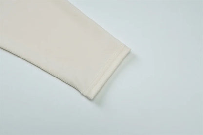 Mozision Inclined Shoulder Long Sleeve Sexy T-shirt Women Autumn Fashion Solid Skew Collar Backless Ruched Club Party T-shirts