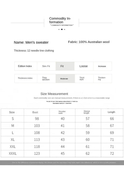 100% Cashmere Sweater Men's Ready-To-Wear Hooded Knitted Pullover Autumn Winter Long Sleeved Sweater Casual Sports Hoodie Top.