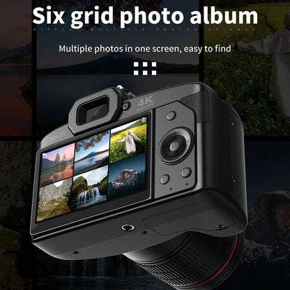 3 Inch IPS Digital Camera 4K 64MP Color Display 16X Digital Zoom HD Vlogging Digital Camera for Photography Video.