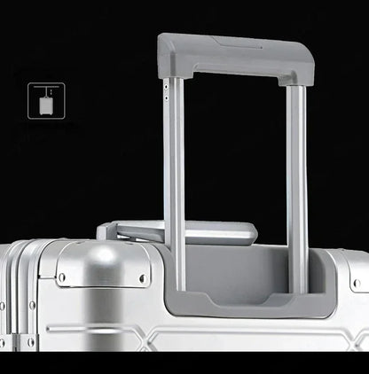 TravelTrolley-Gepäck, 20 Zoll, Handgepäck, Kabinenkoffer, Reisetaschen, Rollgepäck, Reisekoffer aus Aluminium-Magnesium-Legierung.