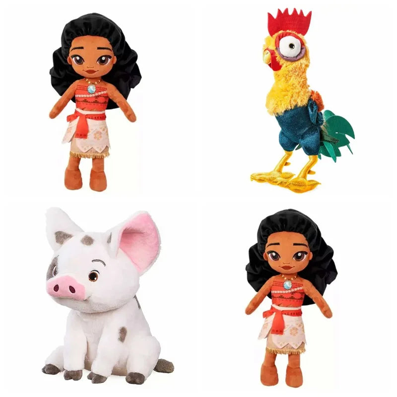 New Disney Movie TV Moana 2 Plush Pet Pig Pua Maui Heihei Stuffed Animals Cute Vaiana Cartoon Plush Toy Dolls Birthday Xmas Gift.