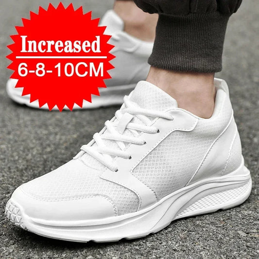 Männer Aufzug Schuhe Höhe Erhöhen Turnschuhe Schuhe für Männer 10 cm Sport Casual Schuhe Unsichtbare Innere Erhöhung 8 cm Weiße Schuhe