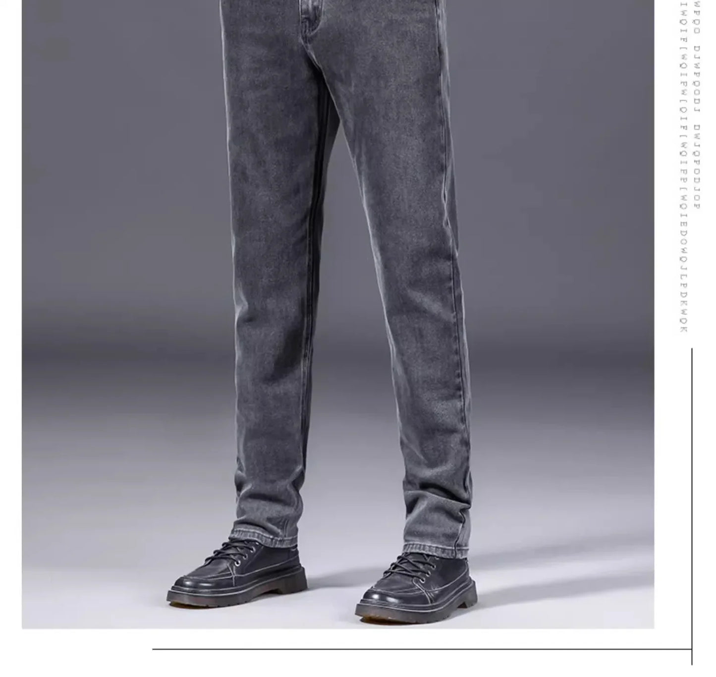 High-End Fashionable Men's Straight Leg Casual Jeans Trendy Loose Fit Autumn Winter New Arrival Versatile Long Trousers.