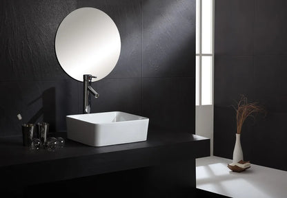 Rechteckiges Waschbecken, weißes Waschbecken, Arbeitsplatte, Keramik, Keramik, kleine Waschbecken, Schüssel, Arbeitsplatte, Waschtisch, Kunstbecken