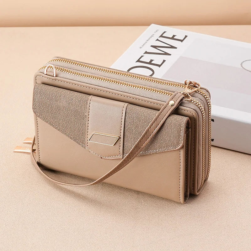 Fashion Women Luxury Leather Single Shoulder Bags Ladies Large Capacity Crossbody Mobile Phone Purse Female Messenger Wallet