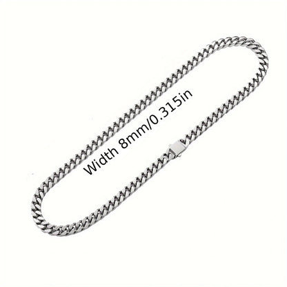 316 Stainless Steel Plated 18k Gold Fashion Crypto Cuban Chain Miami Rap Hip Hop Men's Bracelet Accessory