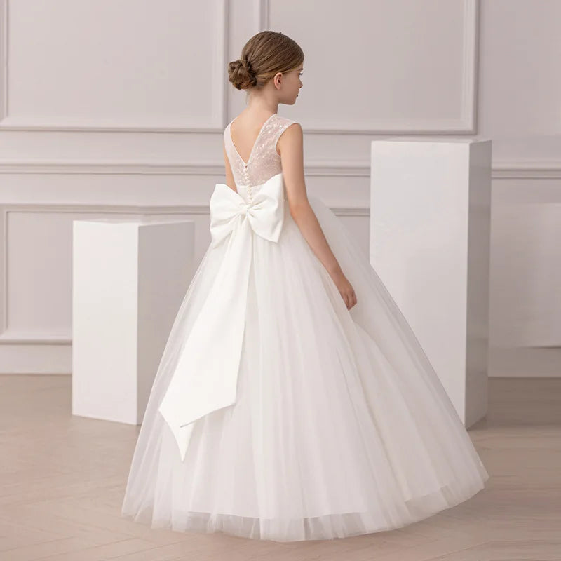 Brautjungfer Hochzeitskleid Blumenmädchen Prinzessin Kleid Elegante Mädchen Partykleider Klavier Performance Kleid Kinder Ballkleid.