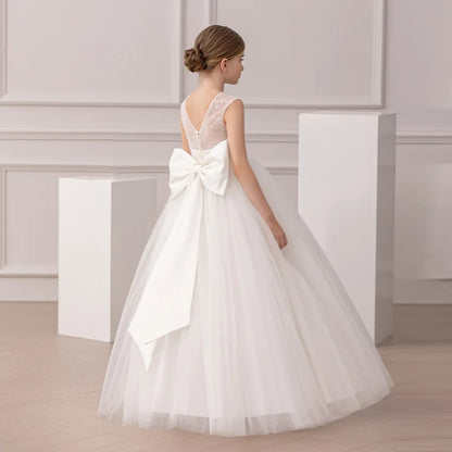 Brautjungfer Hochzeitskleid Blumenmädchen Prinzessin Kleid Elegante Mädchen Partykleider Klavier Performance Kleid Kinder Ballkleid.