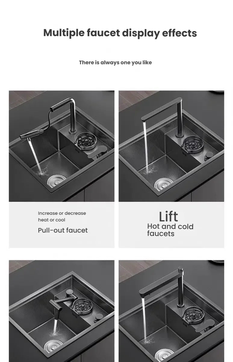 Stainless Steel Small Hidden Kitchen Sink Household Bar Wash Vegetable Basin Mini Single Slot With Cover Plate Cup Washer