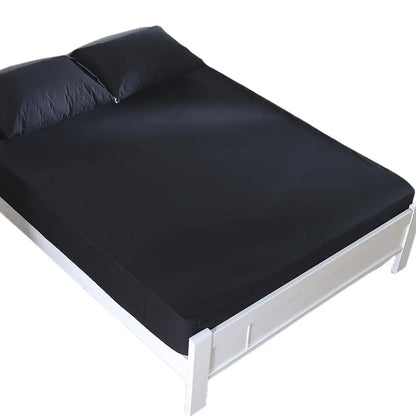 Solid Mattress Protector Waterproof Sheet Cover Black/Grey/Navy Blue Bed Mattress Pad Cover.