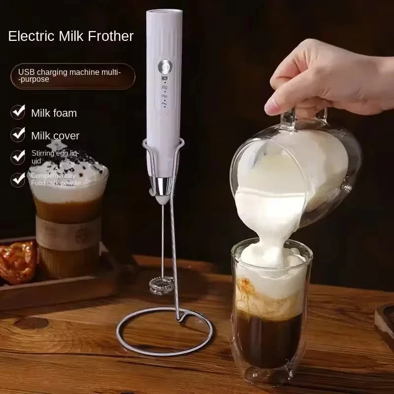 2-in-1 multi-function USB Rechargeable Electric Egg Beater Baking Mixer Milk Frother Kitchen Gadgets Coffee Stirrer Tools Dining.