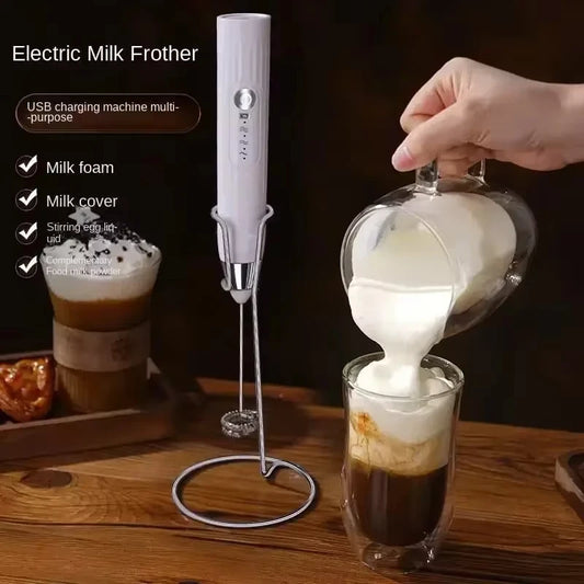 2-in-1 multi-function USB Rechargeable Electric Egg Beater Baking Mixer Milk Frother Kitchen Gadgets Coffee Stirrer Tools Dining.