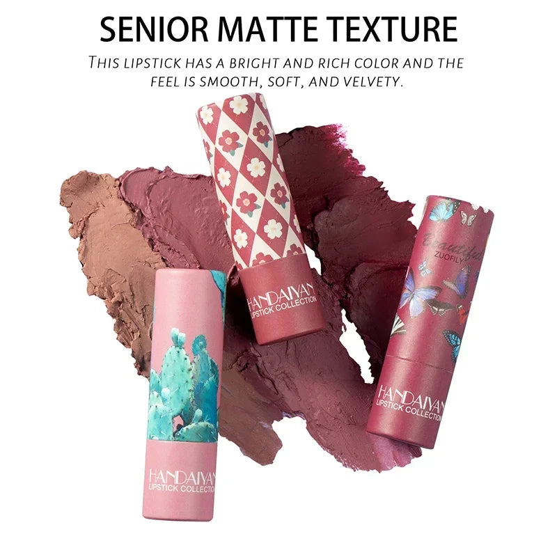 8Colors Brand Makeup Matte Lipstick Waterproof Long Lasting Lip Stick Sexy Red Pink Velvet Nude Lipsticks Women Cosmetics Makeup.