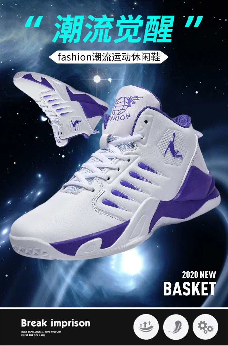 2024 Men Basketball Shoes Outdoor Sports Shoes Male Trendy Sneakers Wear Resistant Rubber Sole Basketball Shoes unisex 36-45.