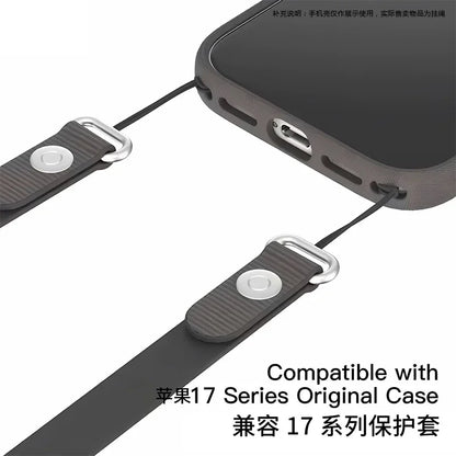 High End Official Magnetic Woven Strap for Orginal Iphone 17 Pro Max 17 Air Phone Crossbody Lanyard Anti-loss Apple Strap.