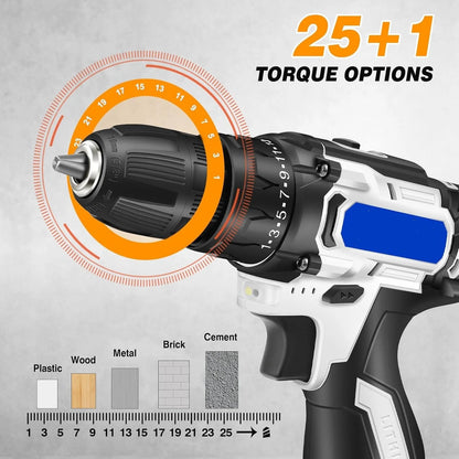 Allzweck-Akku-Bohrmaschine zum Bohren, elektrischer Schleuderschrubber, elektrische Reinigungsbürste zum Reinigen mit Li-Ionen-Akku
