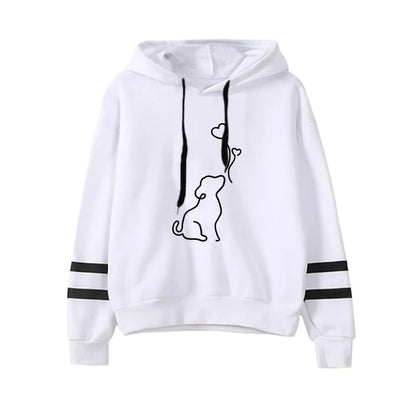 Simplicity Autumn Winter Versatile Pullovers Hot Sale Hoodies Stripe Women Sweatshirts Style Fashion Casual Sports Daily Quality.