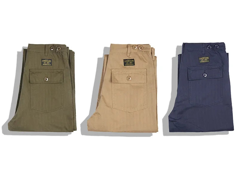 OKONKWO American Style Vintage Military Pants OG-107 Work Casual Pants People's Pattern Trousers Ame Kwo.