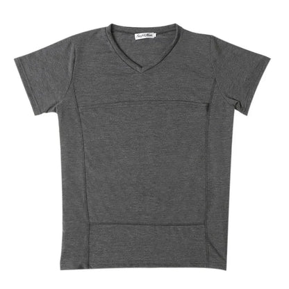 Safety Kangaroo Pocket T Shirt Baby Carrier Pregnancy Clothes Summer Short Sleeve Mother Father Top for Feeding Big Daddy Shirt.