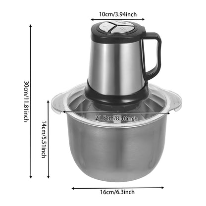 800W Electric Meat Grinder Machine, Stainless Steel Meat Grinding 4 Blades 5L/1.1Gal for Kitchens, Restaurants.