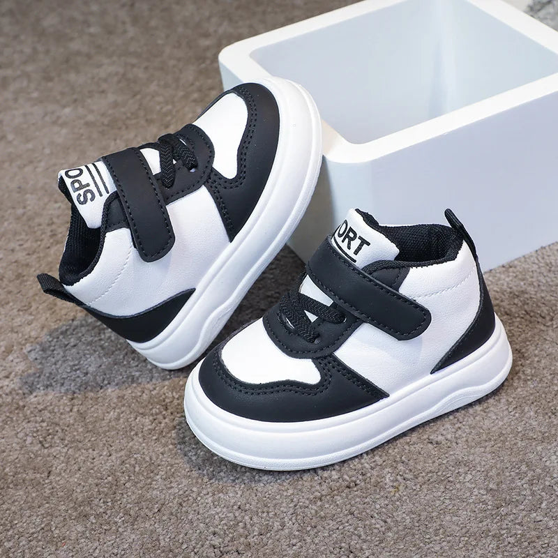 Fashion Kids Sneakers Spring Autumn High Top Breathable Casual Shoes Girls Non-slip Board Shoes Boys Outdoors Basketball Shoes