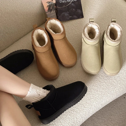 New Women Winter Ultra Mini Boots Designer Australian Platform Leather Warm Ankle Fur Booties Luxury Snow Boots